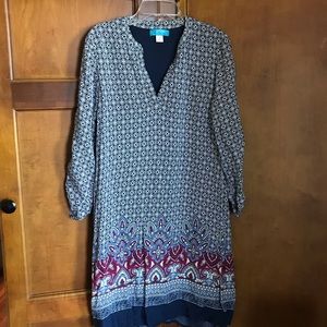 Patterned Shift Dress
